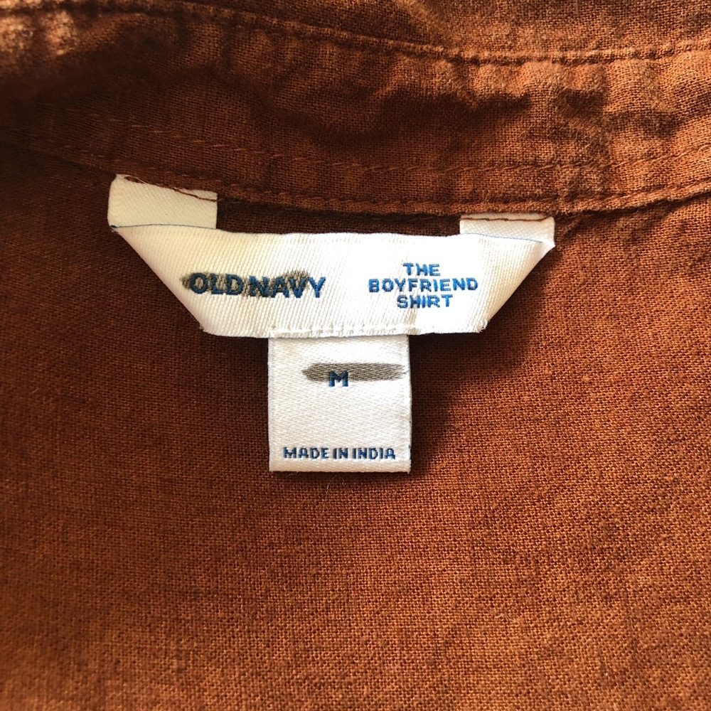 Old Navy Rust Button-Up Shirt - Picture 2 of 3
